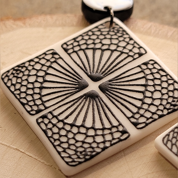 Boho Stud Dangle Earrings - Picture 3 of 4